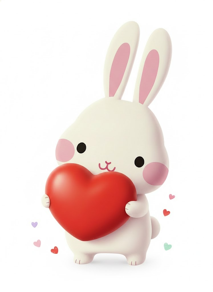 하트를 든 토끼